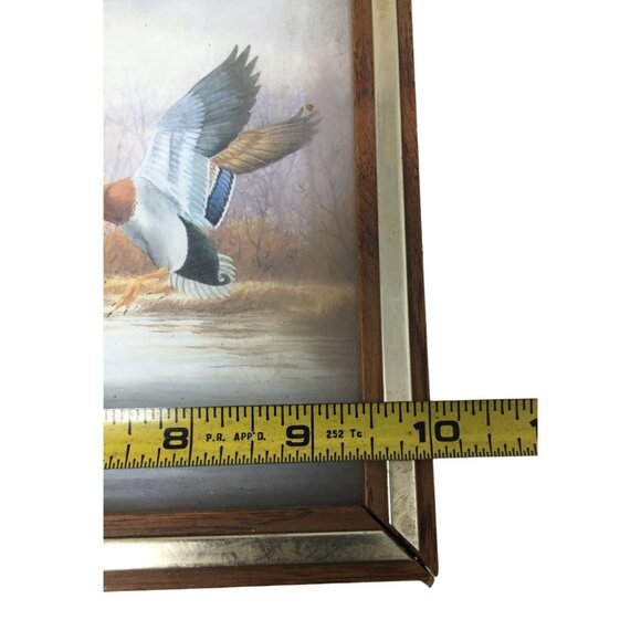 Elgin "Birds Landing" Wood Framed Battery Operated Rectangular Wall Clock - Picture 5 of 6